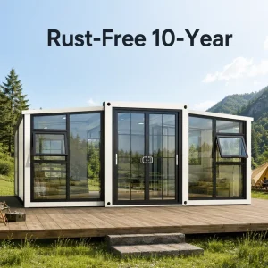 40ft Expandable Container House with Roof Terrace 3 Bedroom Prefab Modular Portable Luxury Villa Rooftop Garden Modern Home