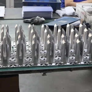 45x150mm Round Base Square Stainless Steel Spigot GS-231 Heavy Duty No Hole Clamp for 12mm Tempered Glass Railing Flooring Mount