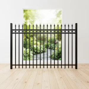4ft 5ft 6ft 7ft and 8ft Height Residential Ornamental Steel Spear Top Picket Security Metal Fence Panels