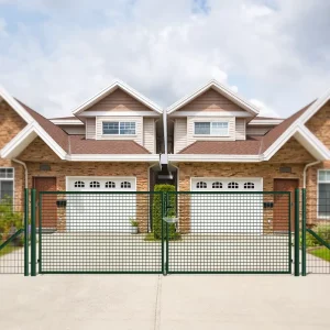4×1.25m Modern Powder Coated Easily Assembled Home Security Double Metal Garden Gate