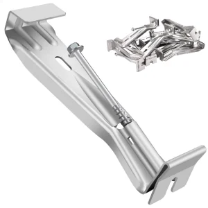 5/6/7 Inch Concealed K-Shape Aluminum Gutter Support Brackets with Screw Mount for Roof Rainwater Drainage