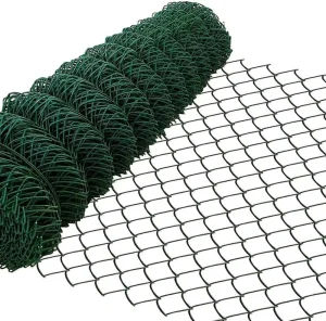 50/60/75 mm Mesh Size Ral 6005 Green Chain Link Fence Diamond Mesh for Garden Park Sports Field