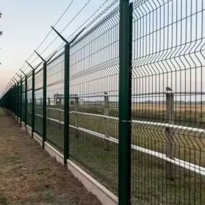 50 x 200 mm, 2.5 m High PVC-Coated 3D V-Bend Welded Wire Mesh Garden Fence Panel