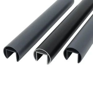 50.8mm 304 Slot Tube Fitting Kits for Frameless Glass Fence Top Rail