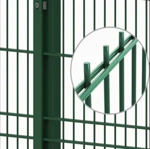 50x200mm 8/6/8mm 868 Double Wire Fence Anti-Vandal Powder-Coated Twin Bar Mesh for Solar Stations and Industrial Sites