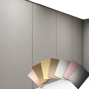 5mm Waterproof Metal Mirror Design PVC Carbon Crystal Wall Panels for Apartment Hotel Basement Use