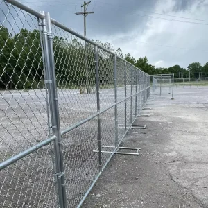 6 Feet CE Certified Galvanized Chain Link Temporary Fence Anti Tilt Feet American Style Waterproof Rot Proof Construction Site