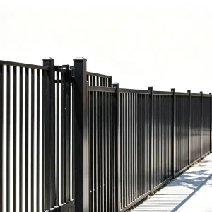 6-Foot Aluminum Minimalist Security Fence Panels Powder-Coated Finish for Garden Use