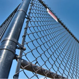 6-Foot Chain Link Fence Green Galvanized Iron Powder-Coated Vinyl 3D Modeling