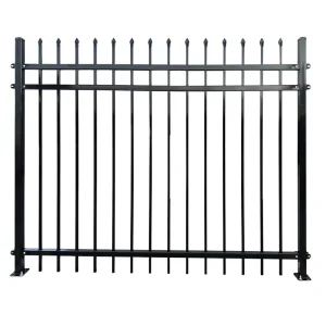 6′ x 6′ Square Fence Panel Set with 2 Posts, Galvanized Heat-Treated Steel, Yard Safety Fence