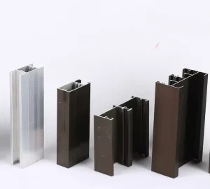 6000 Series Aluminum (Alloy 6063 T5) Door and Window Extrusion Profiles with Bronze Anodizing and Cutting Service