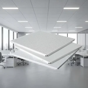 600mm x 600mm 600 x 1200 Aluminum Alloy Fireproof Acoustic Suspended Ceiling Panels for Hospital Basement Use