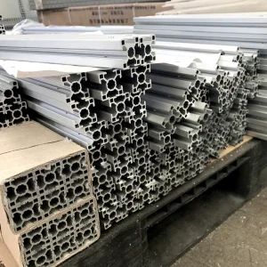 6063 T5 Aluminum T Slotted Extrusion 80x80mm Industrial Bending Punching Champagne 8080 Aluminum Profiles Industrial Bending