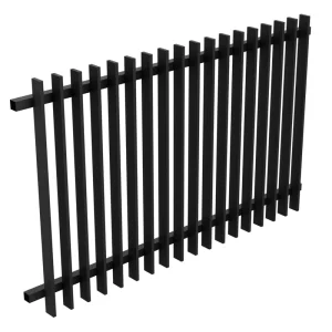 65 mm Outdoor Aluminum Vertical Blade Fence, Satin Black or Gloss White