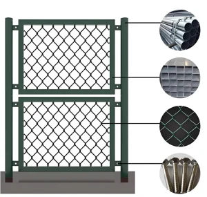 6ft Hot-Dipped Galvanized Metal Security Fence Impact Resistant Easy Assembly Customizable Dimensions for Sports Courts and Schools