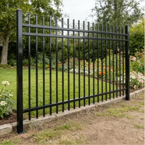 6ft Ornamental Steel Fence Panel Zinc Coated Iron Picket Fence Residential Yard