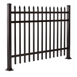 6ft Rustproof Metal Security Fence with Modern Design