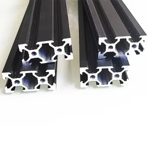 6m V Slot Aluminum Extrusion Black Anodising Extruded Industrial Aluminium Profile Section