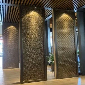 8 Panels Metal Folding Screen Room Divider