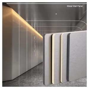 8mm Bamboo Charcoal Wood Veneer Waterproof Metal Panel for Hotel Indoor Decoration Background Wall