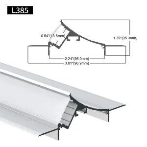 96.9*35.3MM for Ceiling Light Bar Strips Alu Housing Extrusion Channel PC PMMA Cover Drywall Plaster in Gypsum Aluminum Profil