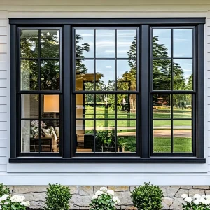 AS2047 Aluminum Vertical Slide Window Postmodern Style Sash Windows American Hung Kitchen Bathroom Fire Resistant Soundproof