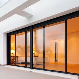 AS2047 Modern Double Glazed Stacker Sliding Aluminum Doors Windows Australia Standard With Flyscreen Aluminum Alloy Material