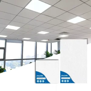 Acoustic Ceiling Panels High NRC Rock Wool Ceiling Tiles Mineral Wool Ceiling Tile Fire resistant Class a Ceilings