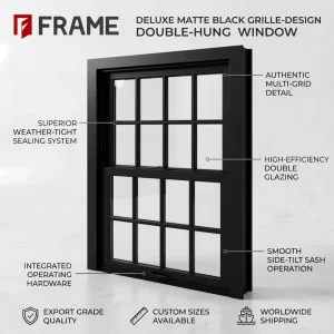 Acoustic Soundproof Aluminum Single Double Hung Window Triple Glazing Option for Urban Residential Apartment Sourcing