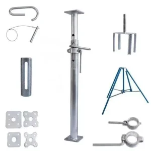 Adjustable Galvanized Coated Steel Shoring Prop Parts Sleeve with Nut Scaffold Support Prop Accessories