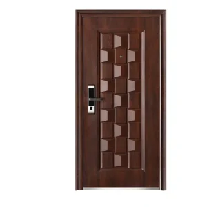 Advanced Security Steel Doors with Side Opening Customized Pattern Heat Transfer Metal Doors for Residential Use