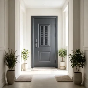 Affordable Modern Metal Front Door with Multi Point Lock for Apartment Building and Main Entry