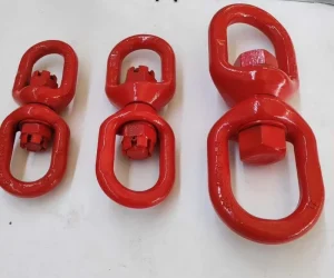 Alloy Steel Swivel Hoist Ring G80 Durable Lifting Swivel Link Safety Factor 4:1 Diameter 6-26mm Packed in Carton