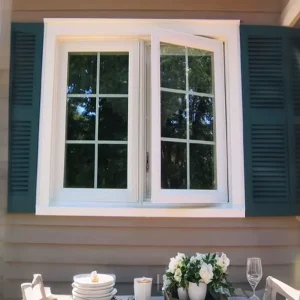 Aluminium Alloy Casement Windows Double Glazed Thermal Break System Stainless Steel Vertical Opening Pattern Swing Included