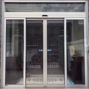 Aluminium Alloy Storefront Door Building Canopy Entrance Swing Glass Door Suitable for Commercial and Residential Projects