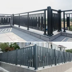 Aluminium Slat Tube Fencing Exterior Using