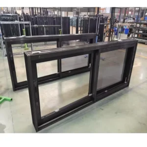 Aluminum Alloy Double Tempered Glazed Sliding Windows with Modern Grill Design for Home & Apartment