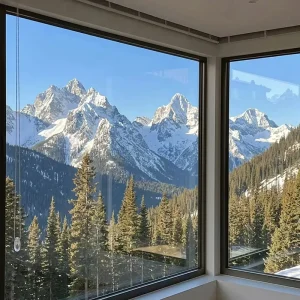 Aluminum Alloy Fixed Windows Thermally Broken Minimalist Design Soundproof Anti Corrosion Waterproof Outdoor Exterior