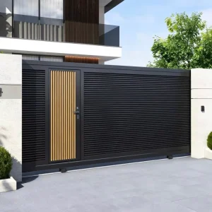 Aluminum Alloy Heat Treated Double Leaf Swing Automatic Main Entrance Gate Anti-Theft Driveway Gate for Villa