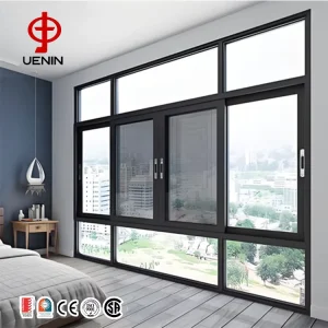 Aluminum Alloy Horizontal Anti Theft Wind Load Resistant Sliding Windows For High Rise Office Buildings Living Rooms