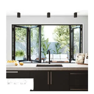 Aluminum Alloy Left and Right Folding Windows with Large Soundproof Opening Area