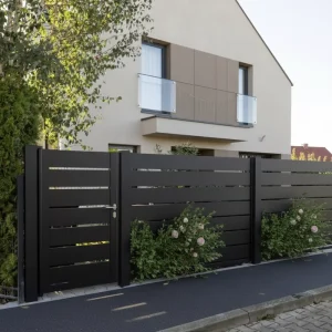 Aluminum Alloy Powder Coated Temporary Garden Fence Panel with Decorative Pattern for Home Privacy