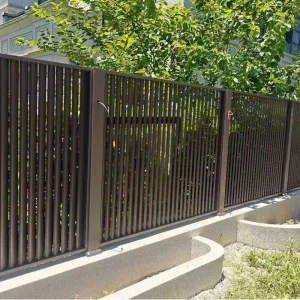 Aluminum Alloy Privacy Louver Fence Gate, Horizontal or Vertical, Custom Color, Rustproof, Water Resistant