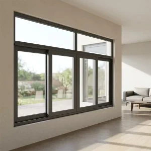 Aluminum Alloy Sliding Window with Stainless Steel Screen Modern Panoramic Glass House Window Design