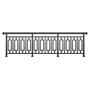 Aluminum Alloy Square Tube Guardrail Handrail for Balcony Garden Villa Hotel Use