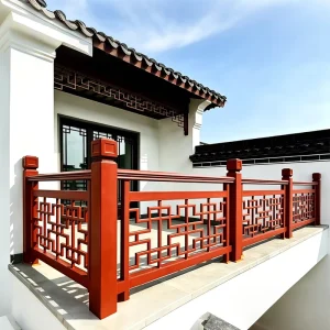 Aluminum Alloy Villa Grille Balcony Railings with Customizable Color and Shape Rust Resistant