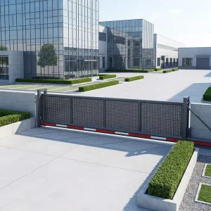 Aluminum Alloy Waterproof Powder-Coated Cantilever Sliding Electric Gate, 6 Feet, Exterior Entrance