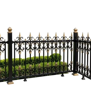 Aluminum Alloy and Galvanized Steel European Garden Fence, Lightweight, Rust Resistant, Easy Installation