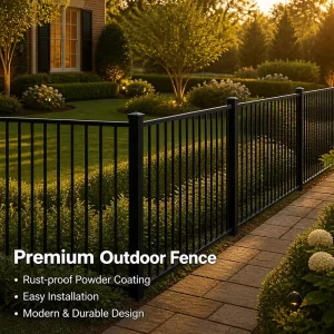 Aluminum Balustrade System Metal Picket Fence Panels Deck Porch Balcony