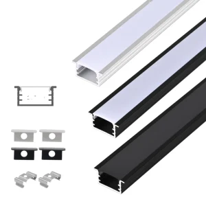 Aluminum Cabinet Profile 1509A Recessed Extrusion T Profile 6000 Series Anodized for LED Strip Channel